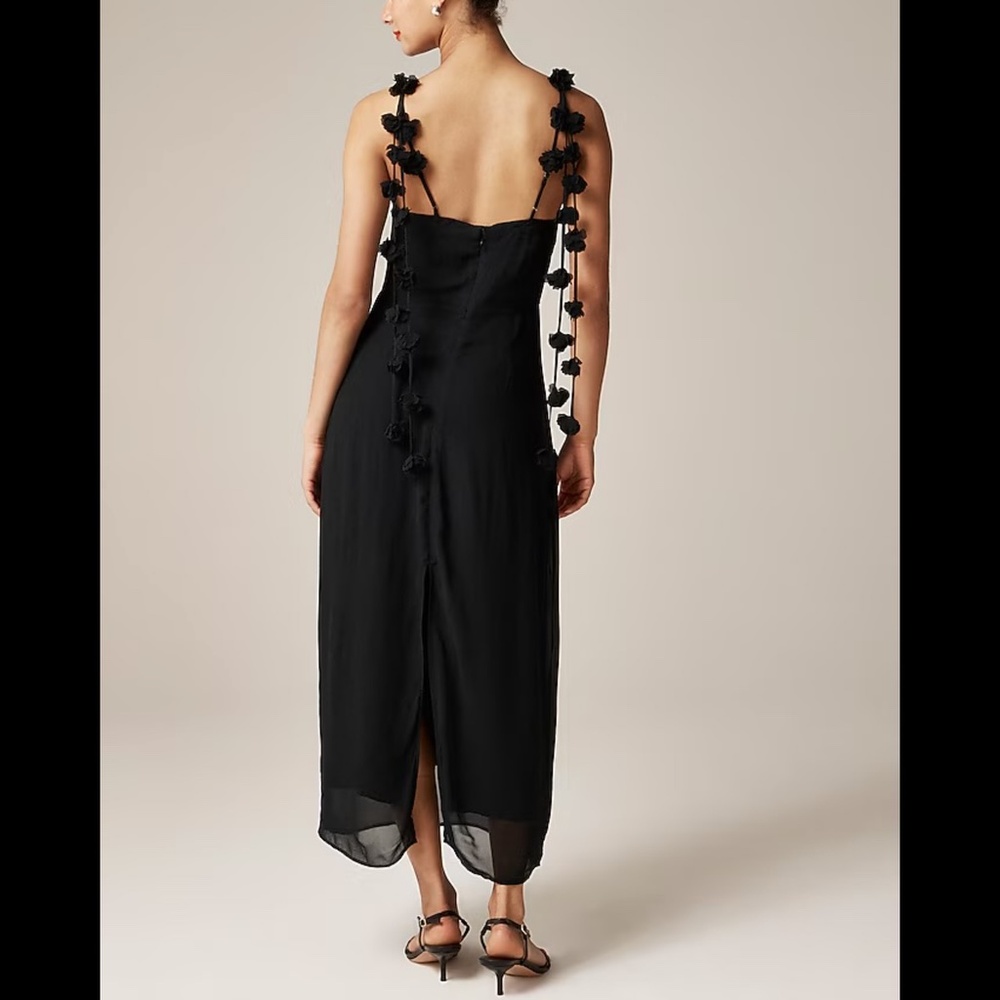 J. Crew Collection Rosette-strap Sheath Dress in Chiffon - Picture 4 of 16
